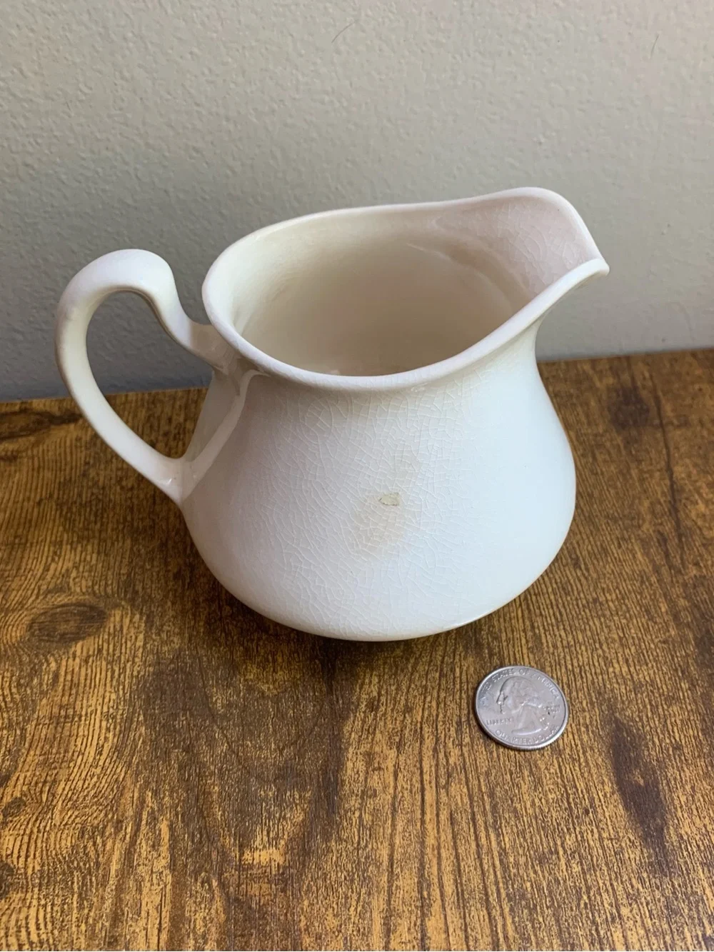Homer Laughlin White Ceramic Piece Antique Vintage Creamer